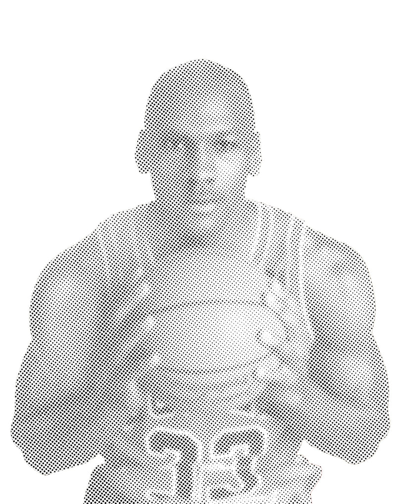 Michael Jordan halftone stencil on a wall