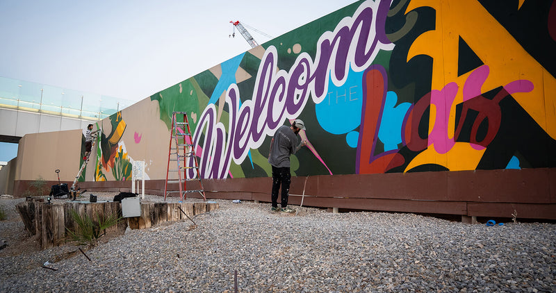 First A's Mural by Brett Rosepiler Brightens Las Vegas Boulevard
