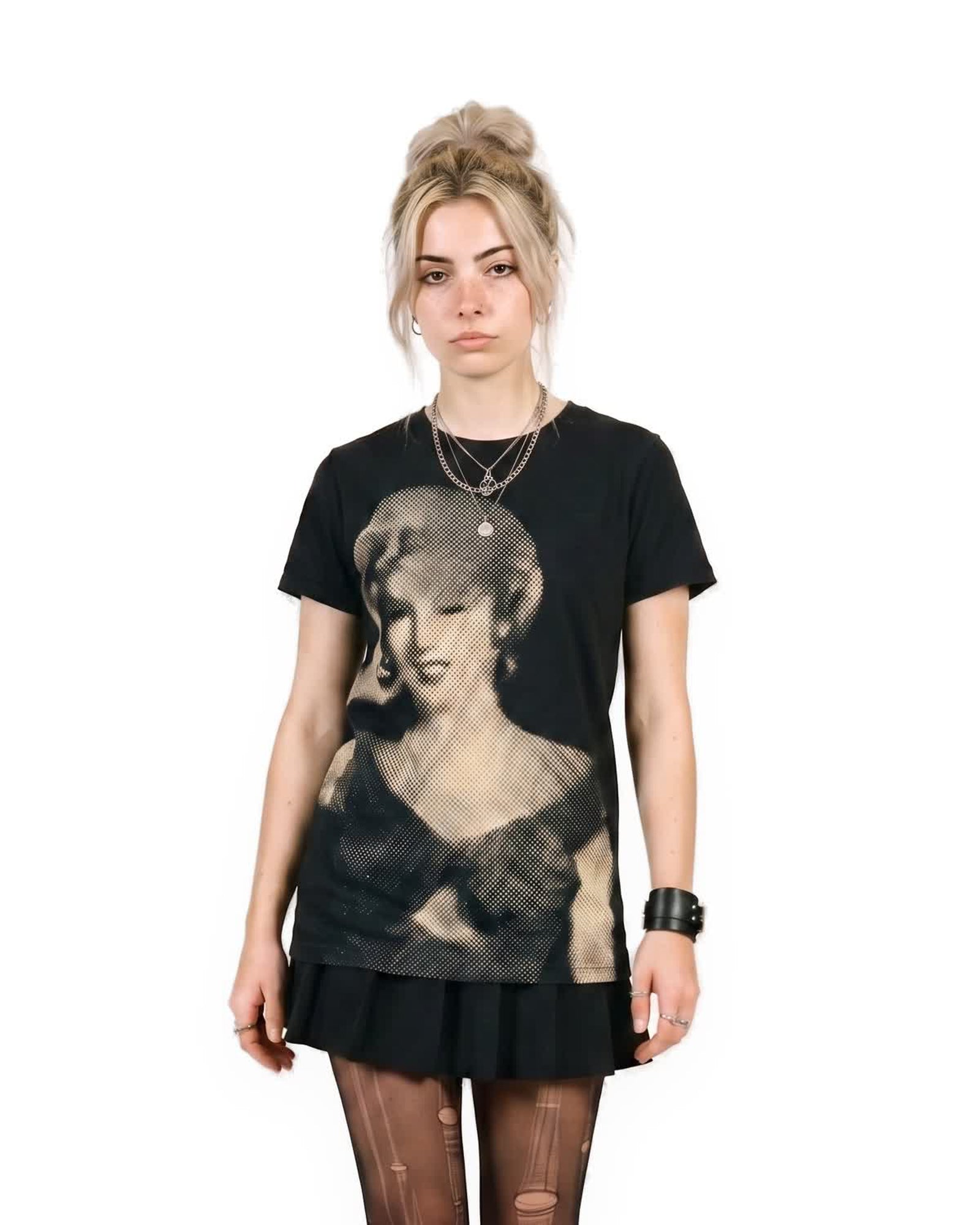 Marilyn Monroe Halftone T-Shirt, cropped
