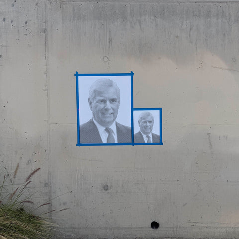 Prince Andrew Halftone Stencil