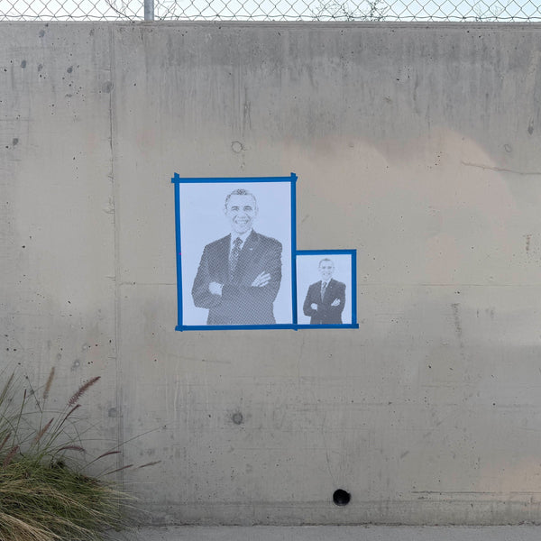 Barack Obama Halftone Stencil