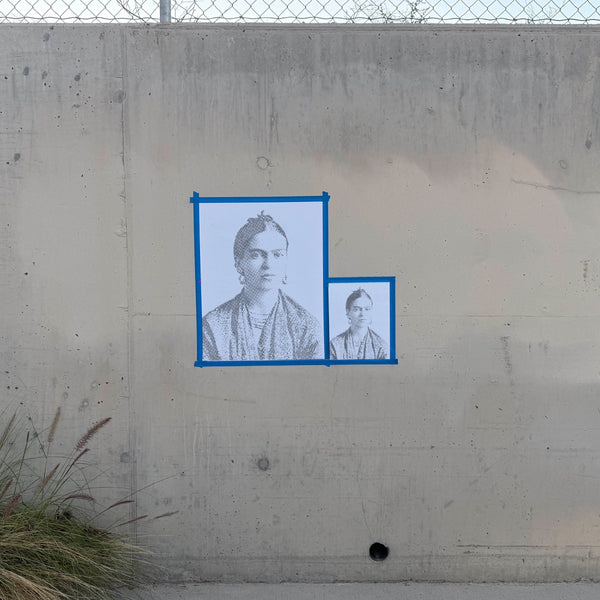 Frida Kahlo Halftone Stencil