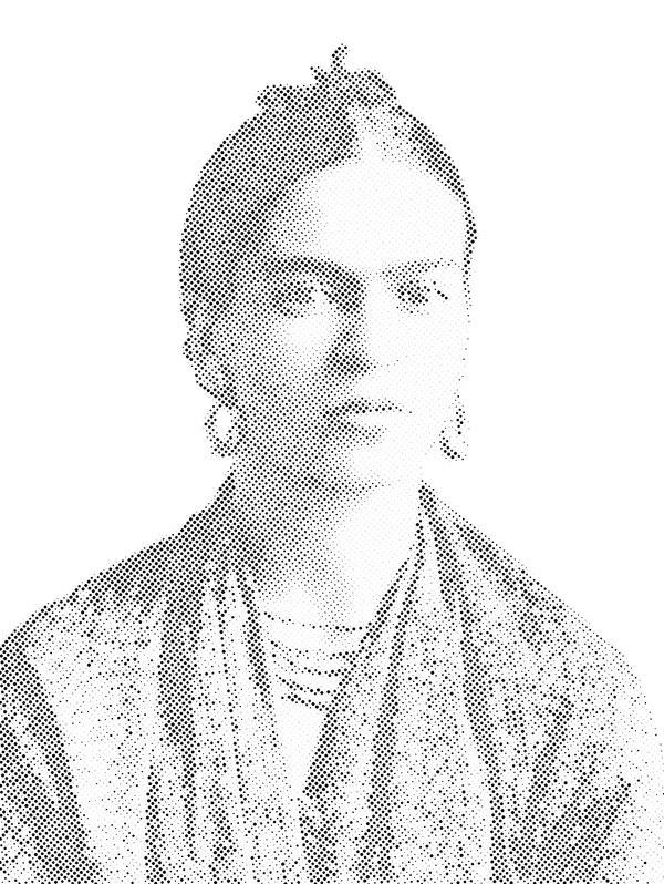 Frida Kahlo Halftone Stencil