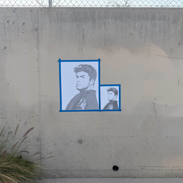 George Michael Halftone Stencil