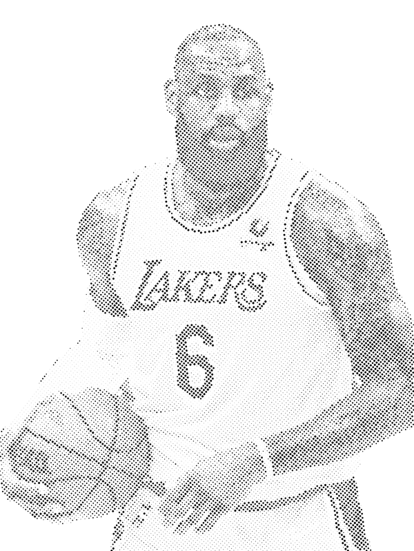LeBron James Halftone Stencil