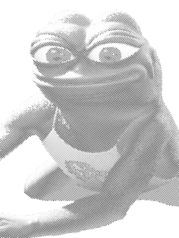 Pepe the Frog Halftone Stencil