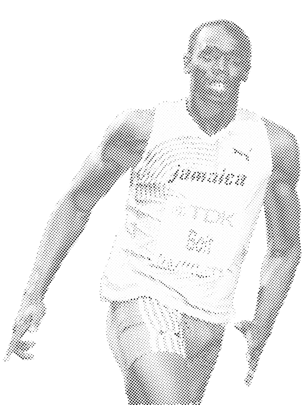 Usain Bolt Halftone Stencil