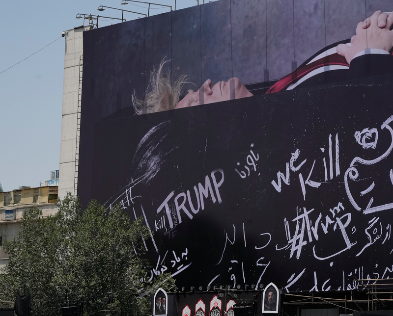 Trump in Coffin Mural Appears in Tehran Amid US-Iran Tensions