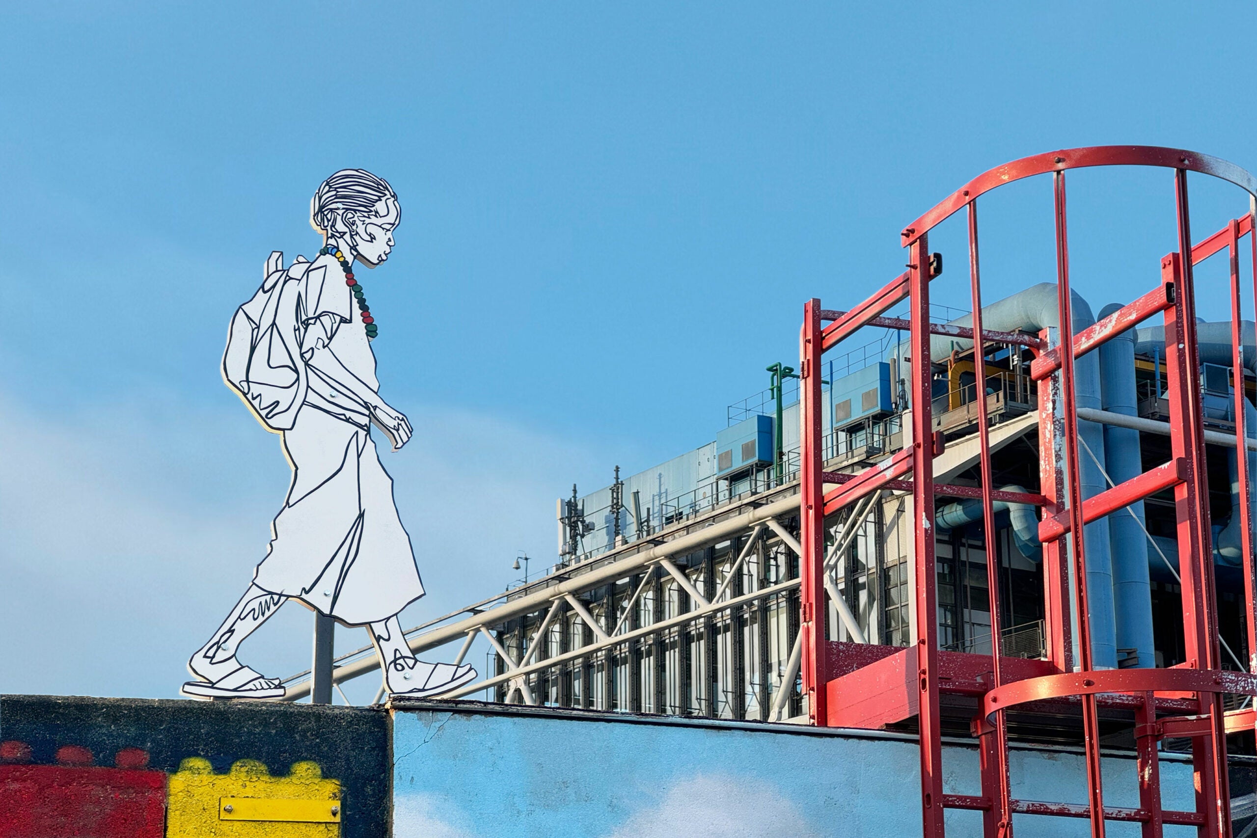 French Artist Mahn Unveils Dreamlike Mural in Urban Fringes