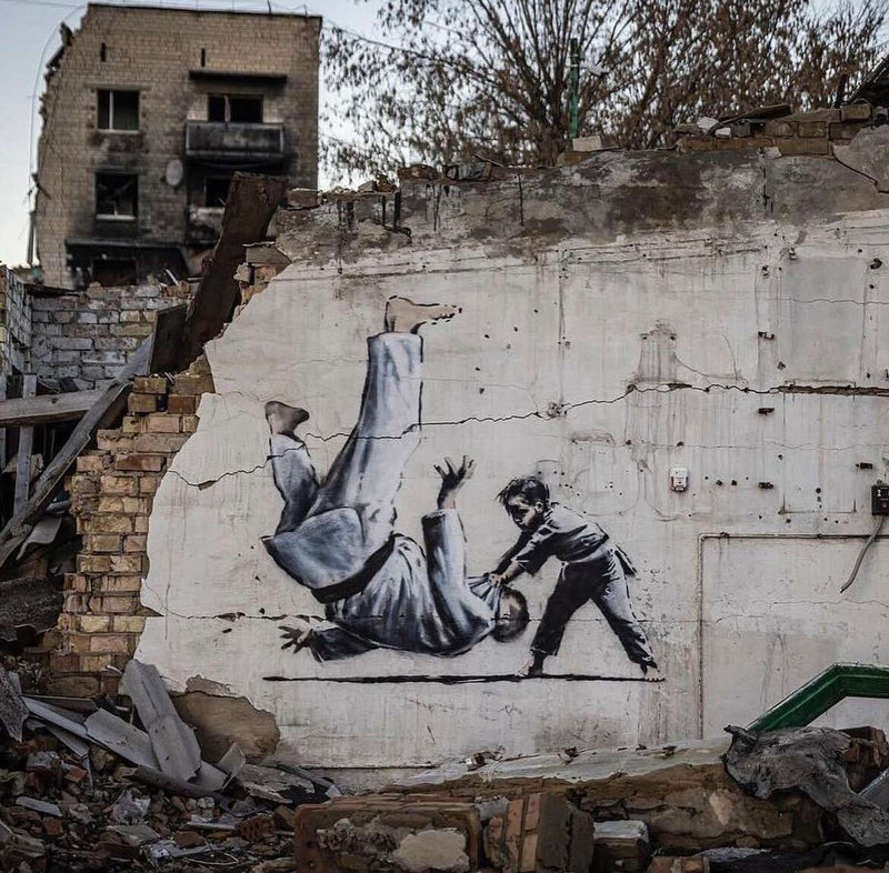 Banksy's Ukrainian Murals Depict War Reality and Unbreakable Spirit