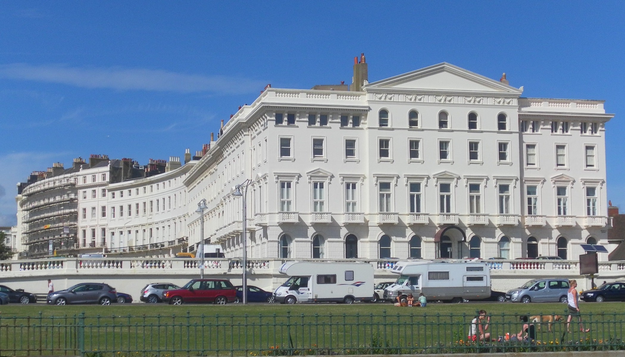 Adelaide Crescent seen from the Hove seafront, near where the disputed mural appeared