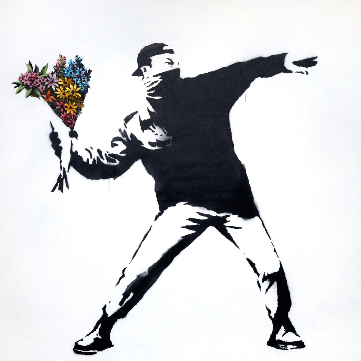Banksy's Love Is In The Air Heads to Sotheby's London Auction for £3.5-5.5M
