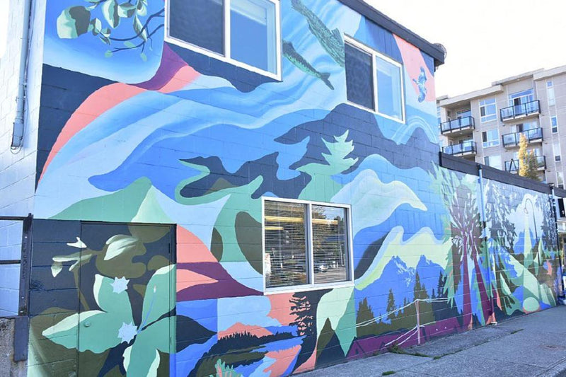 Maple Ridge Unveils Vibrant Mural Featuring Golden Ears and City Scapes