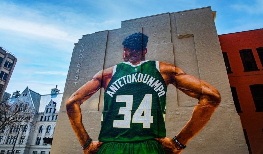 Milwaukee Traded Giannis. Someone Tagged His Mural "I Will Miss You." The Artist Fixed It Before Dark.