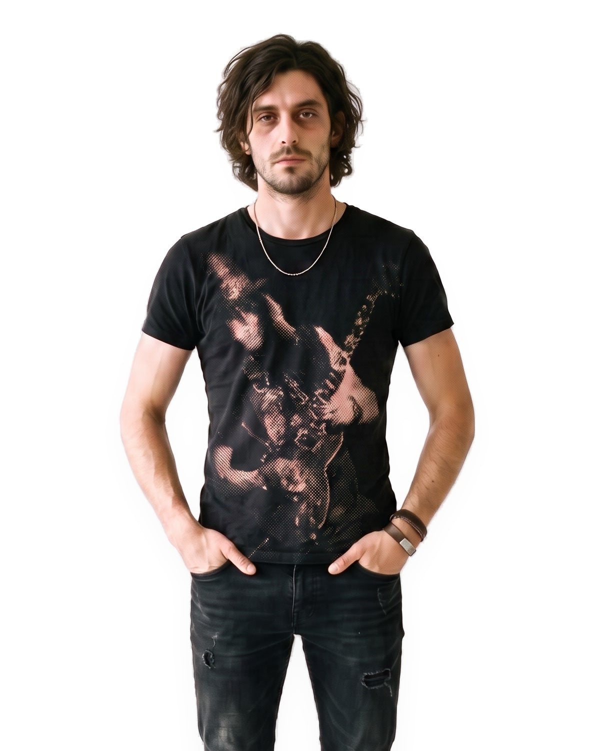 Slash Halftone T-Shirt, detail