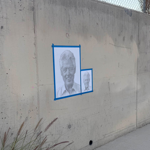 Bill Clinton Stencil