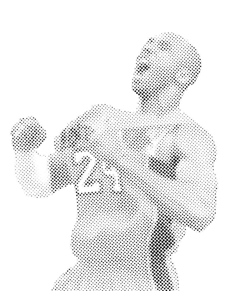 Kobe Bryant Halftone Stencil