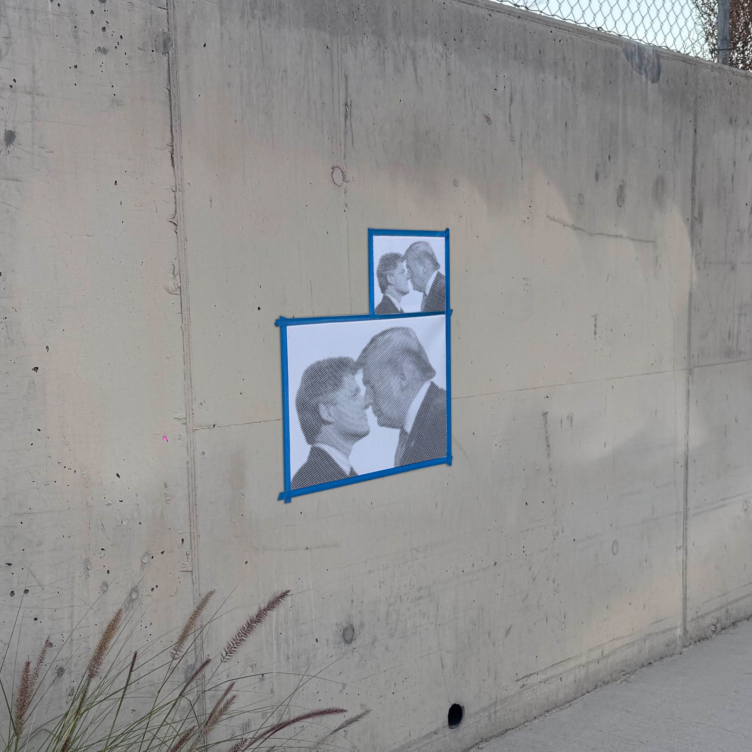 Trump and Clinton Kissing