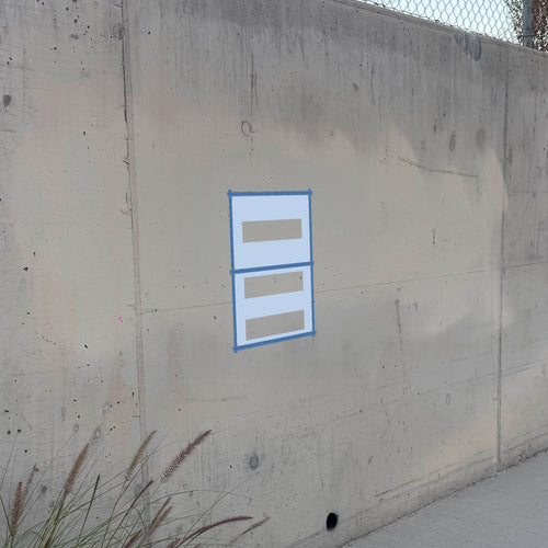 Austria Flag stencil pack on a wall, second angle