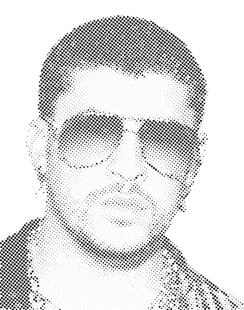 Bad Bunny Halftone Stencil