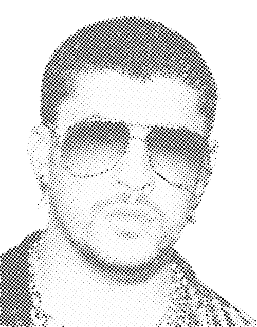Bad Bunny Halftone Stencil