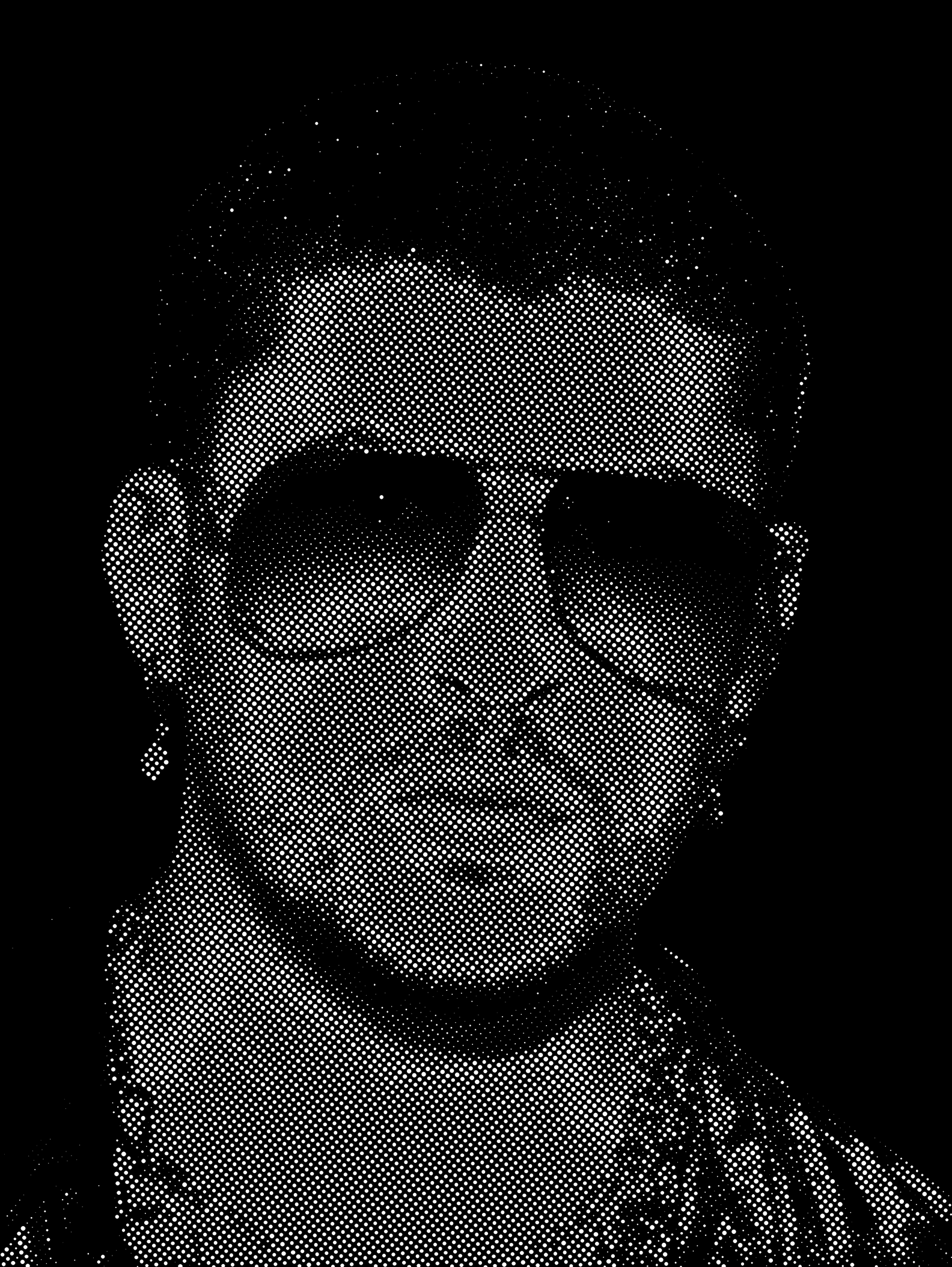 Bad Bunny Halftone Stencil