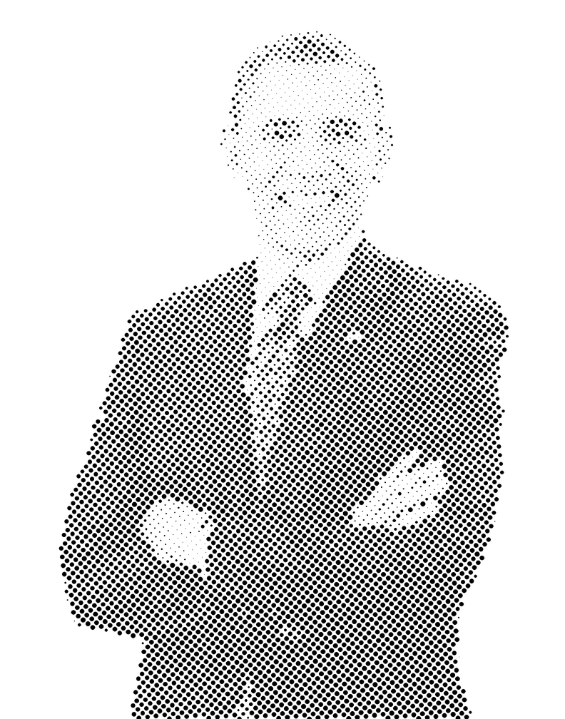 Barack Obama Halftone Stencil