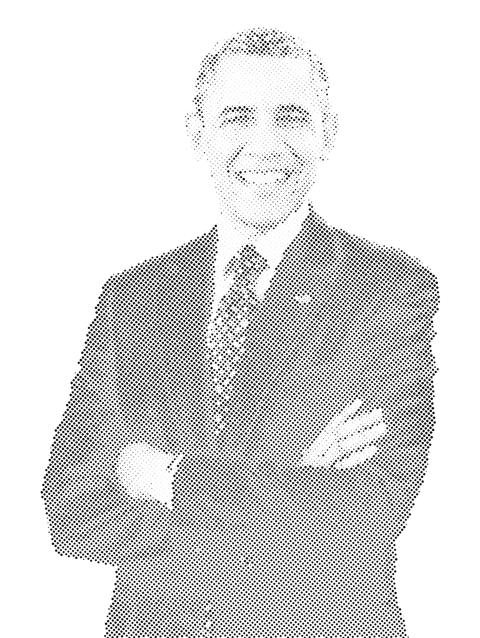 Barack Obama Halftone Stencil