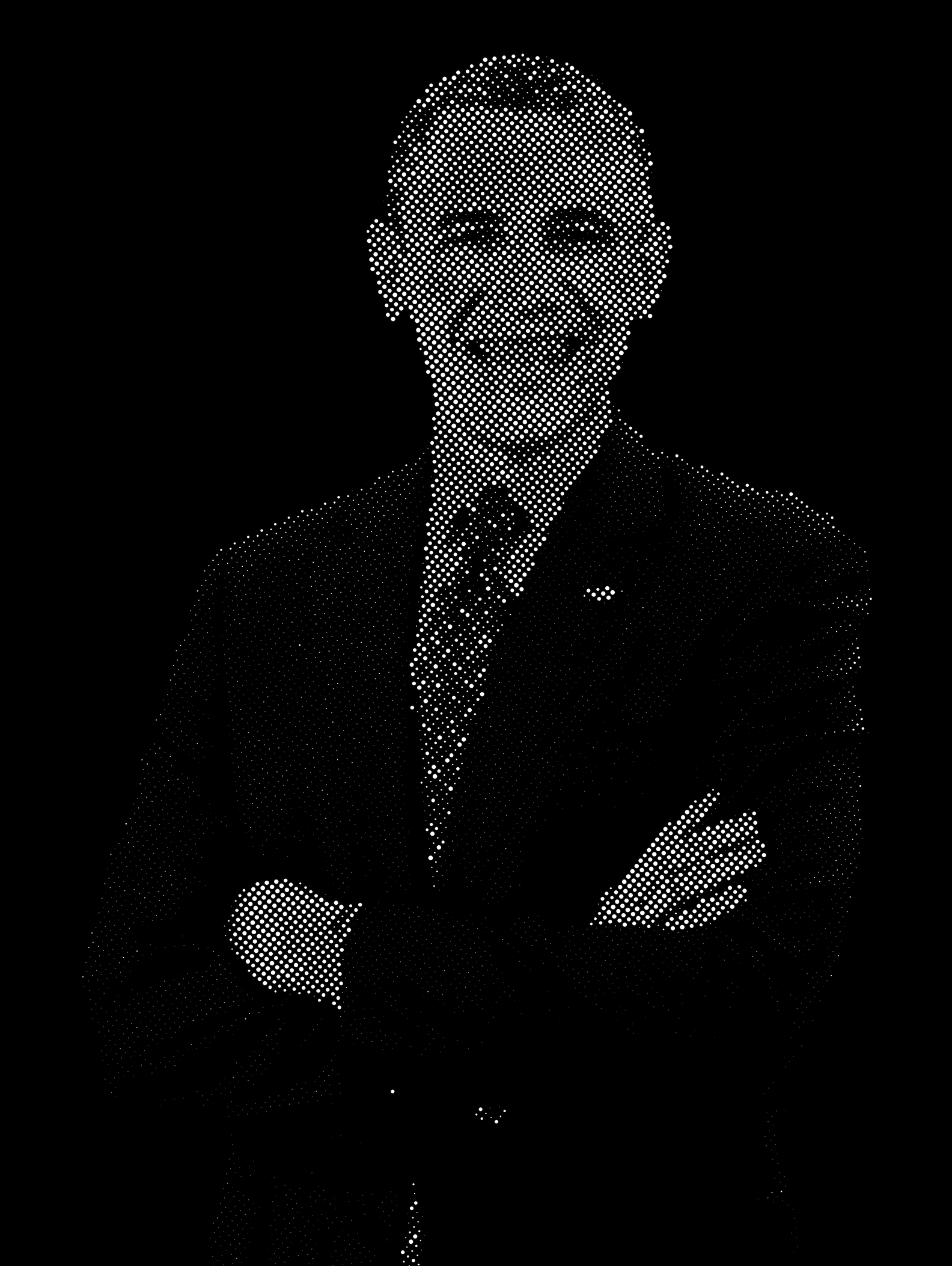 Barack Obama Halftone Stencil