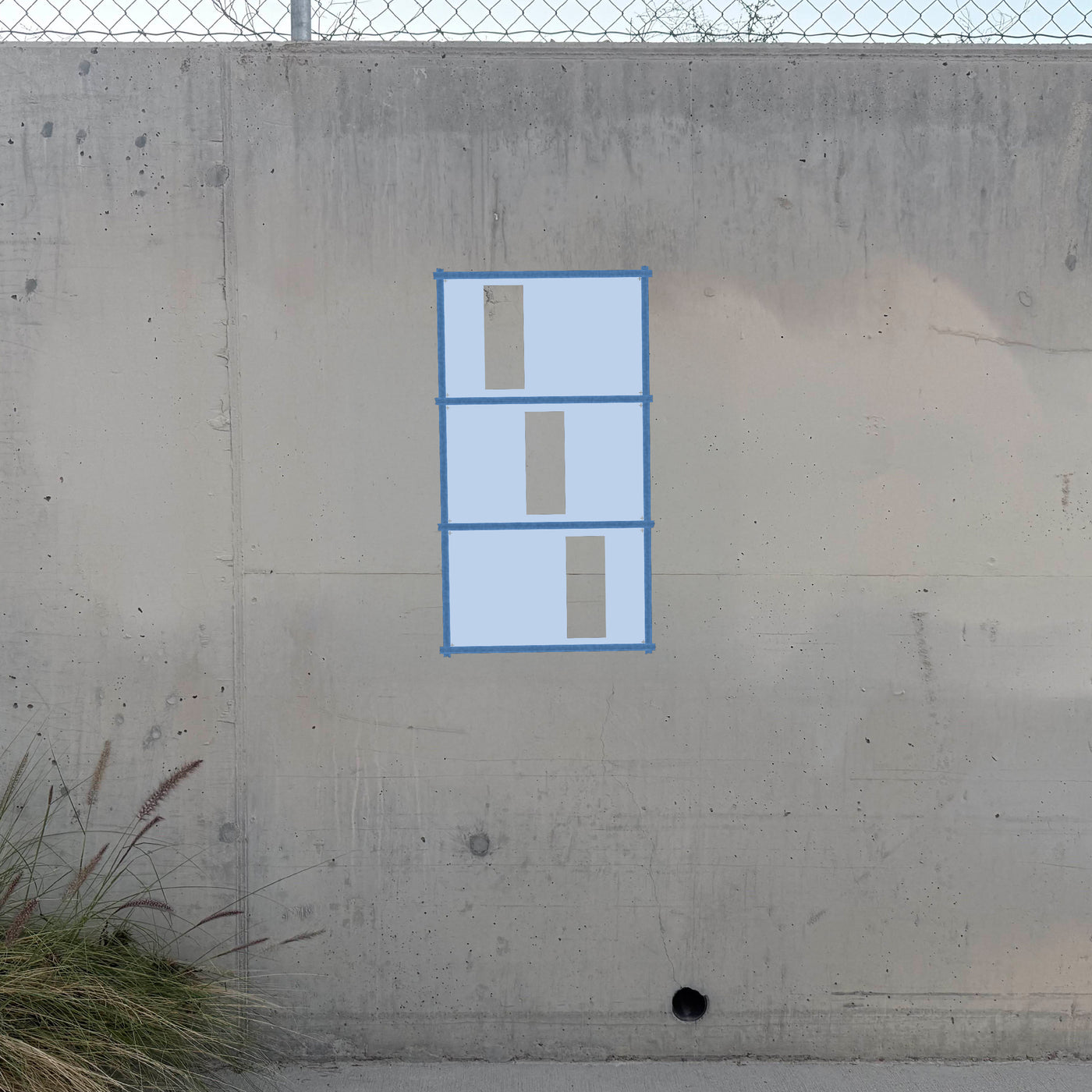 Belgium Flag 3-layer stencil pack taped on a wall