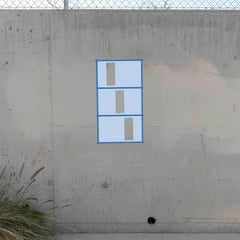 Belgium Flag 3-layer stencil pack taped on a wall