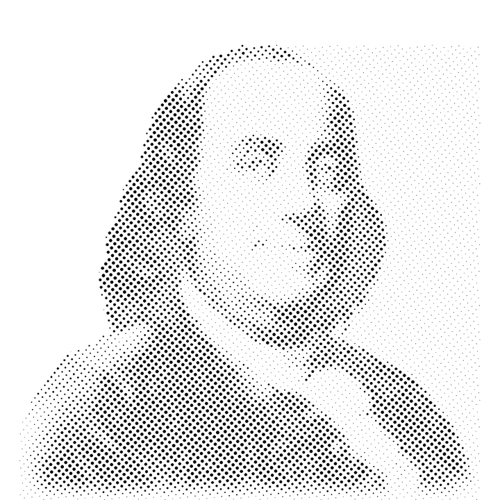 Benjamin Franklin halftone stencil 11x14