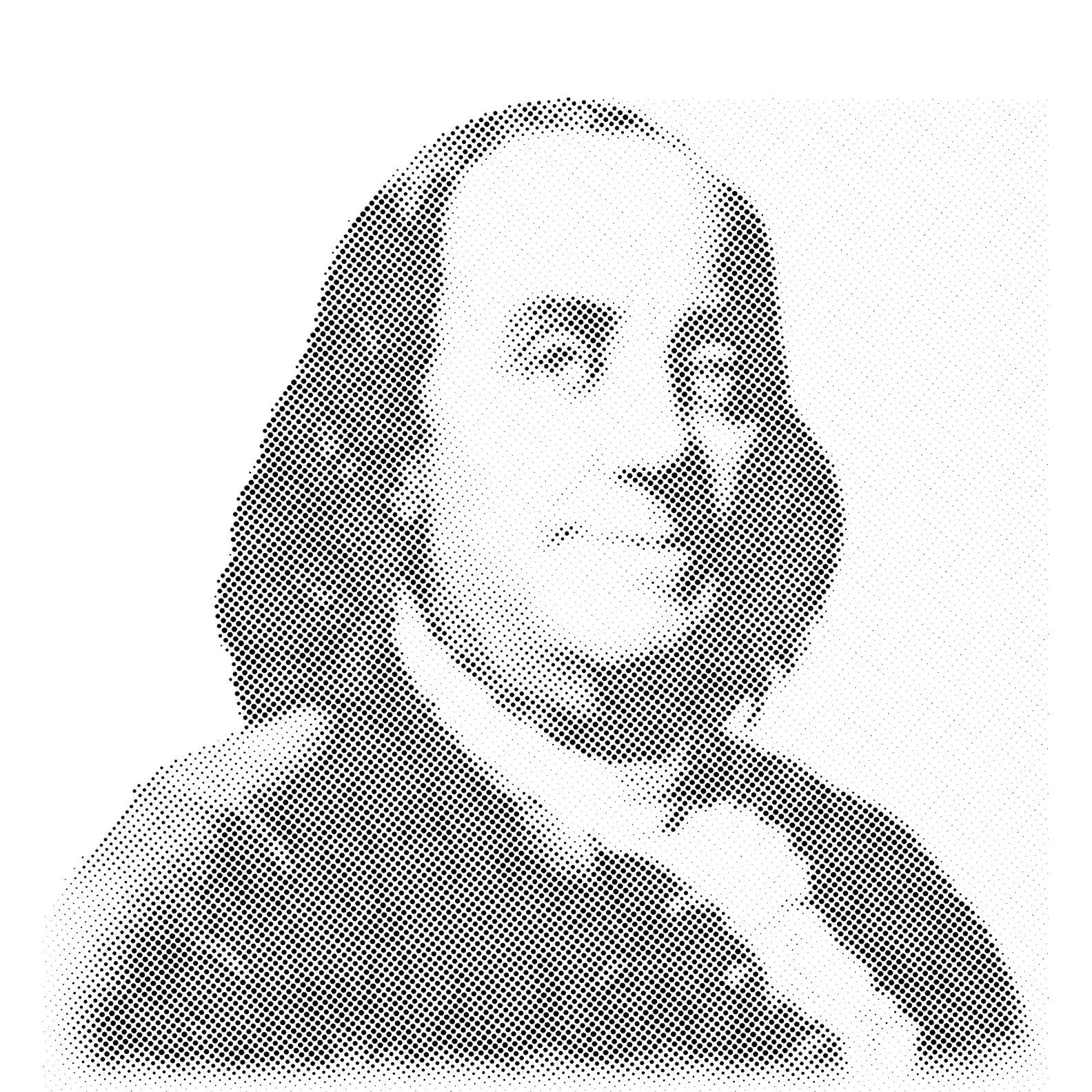 Benjamin Franklin halftone stencil 22x28