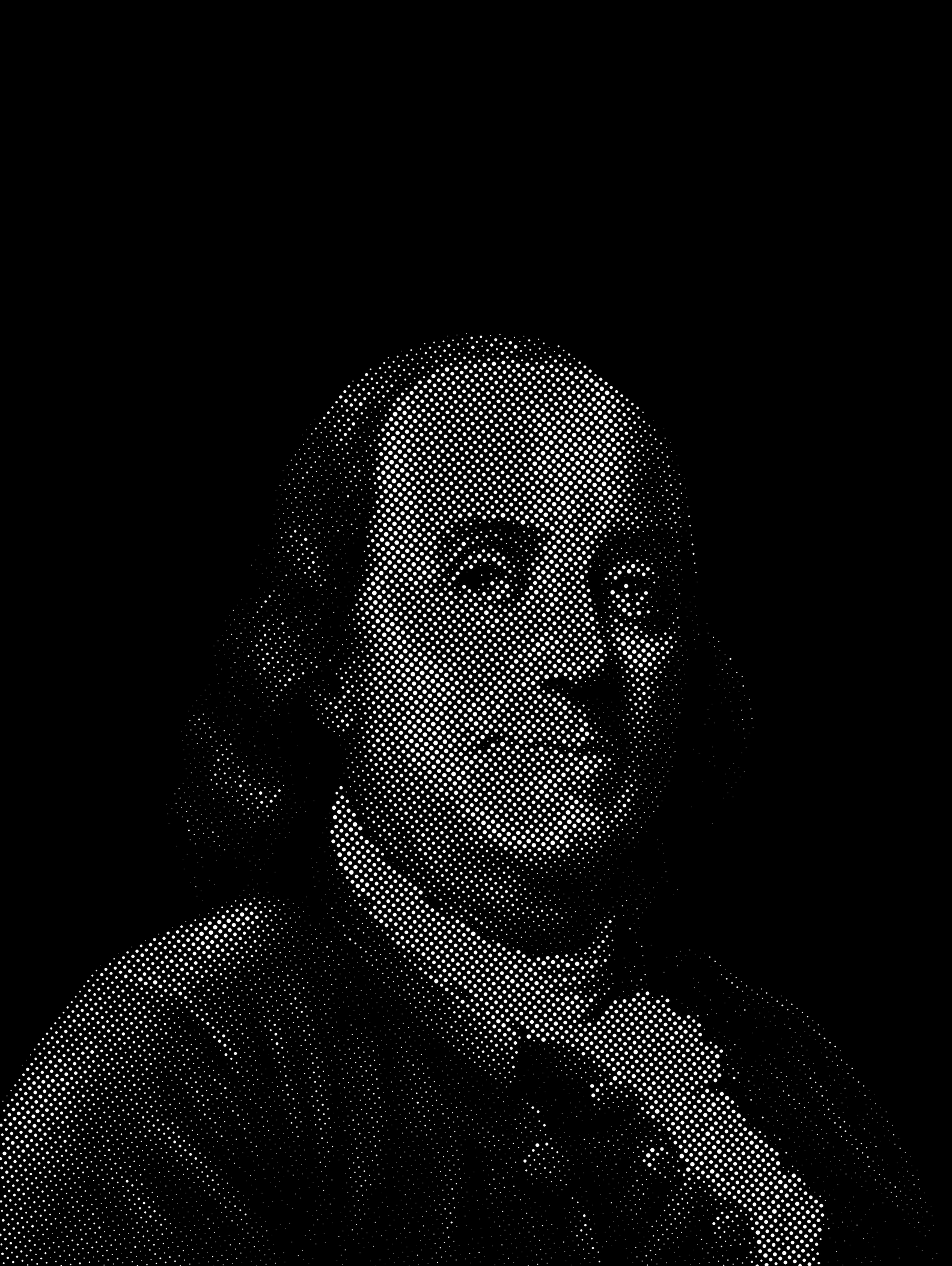 Benjamin Franklin Halftone Stencil