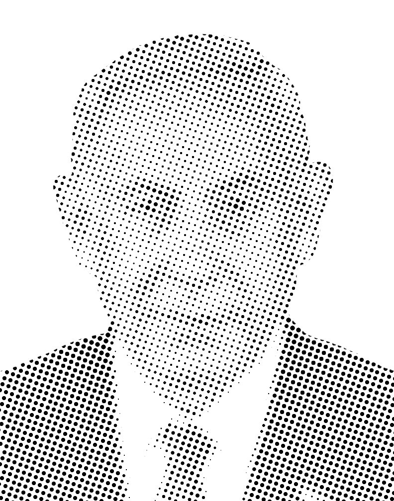 Benjamin Netanyahu Halftone Stencil