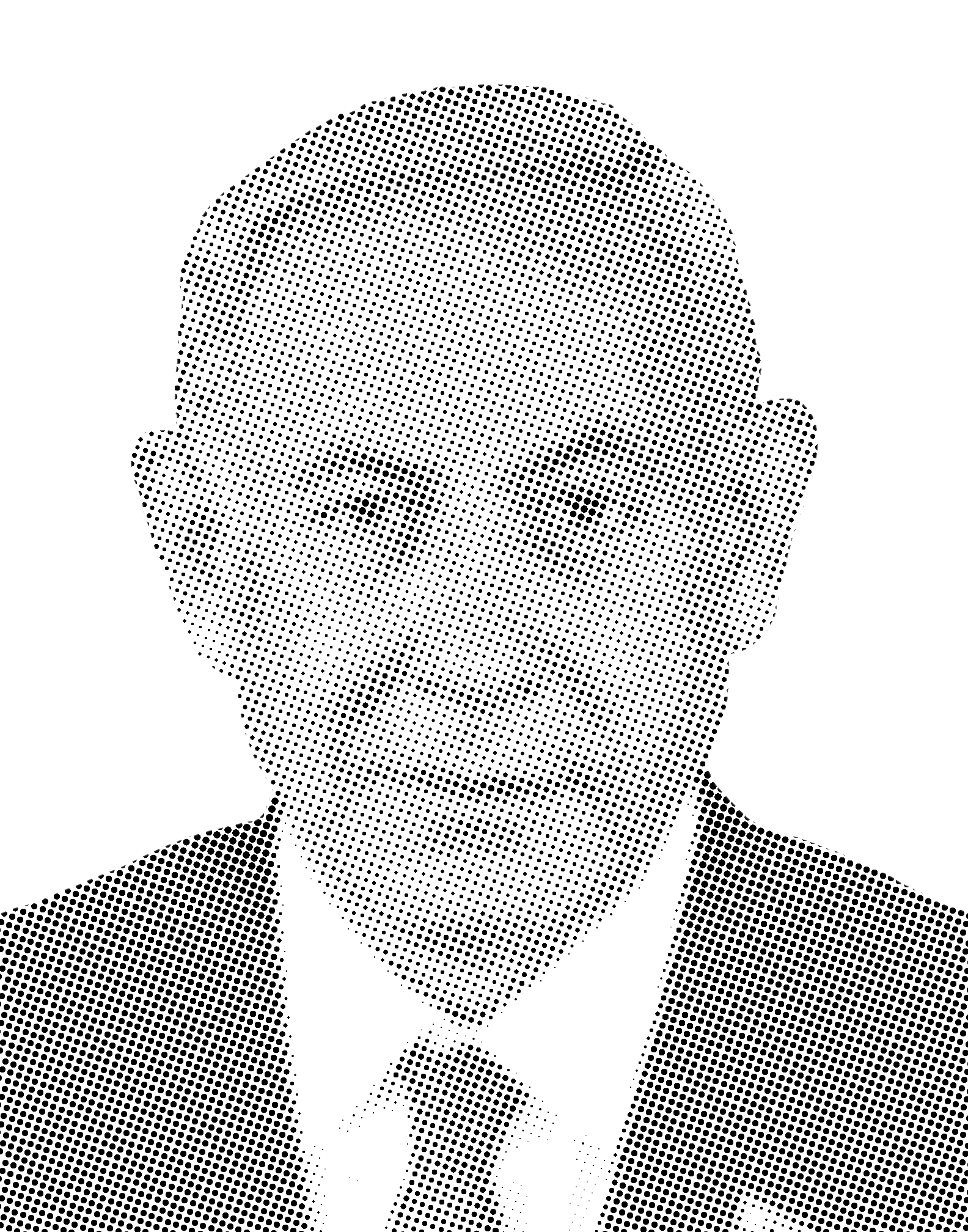 Benjamin Netanyahu Halftone Stencil