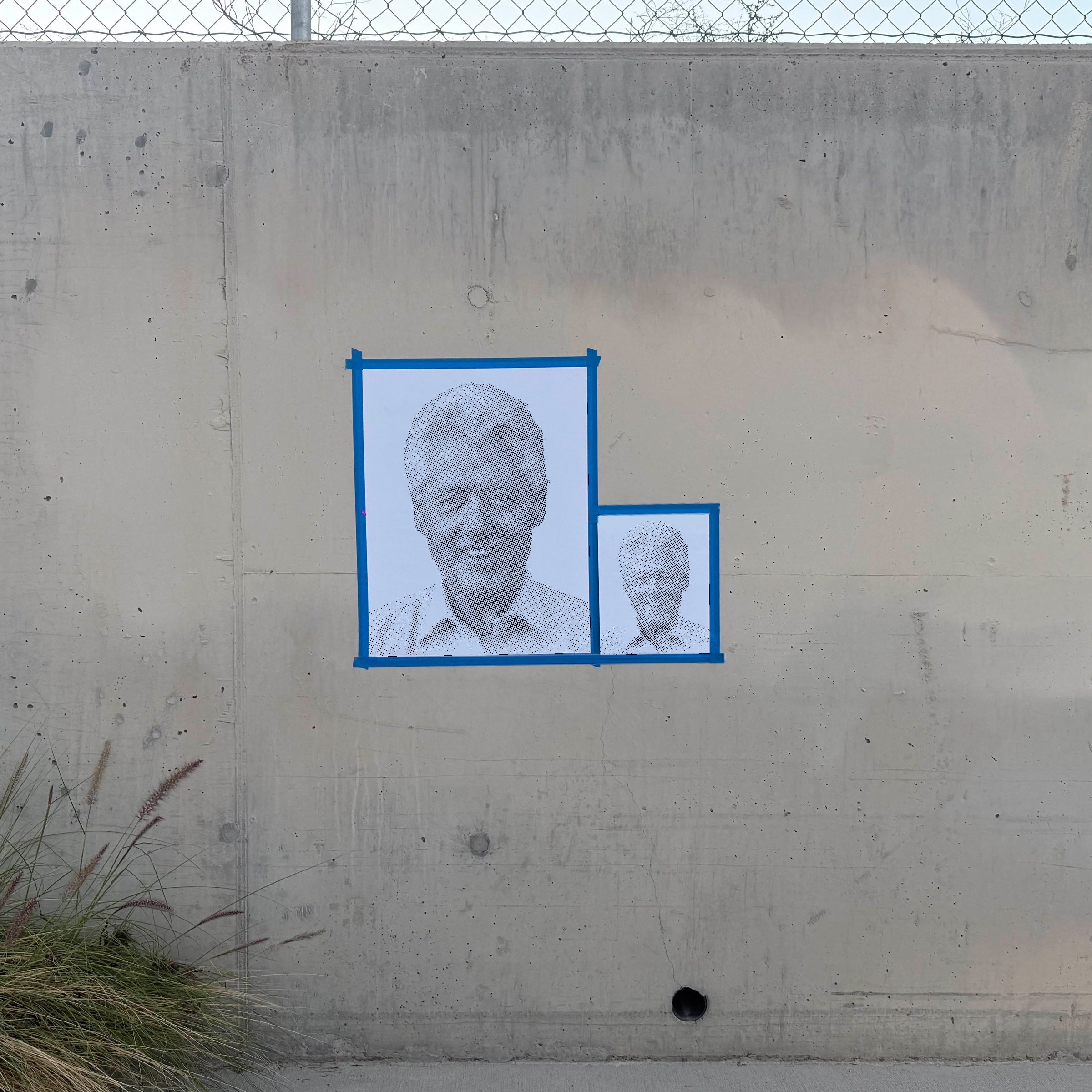 Bill Clinton Halftone Stencil - Angle 1