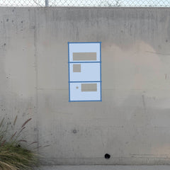 Chile Flag 3-layer stencil pack taped on a wall