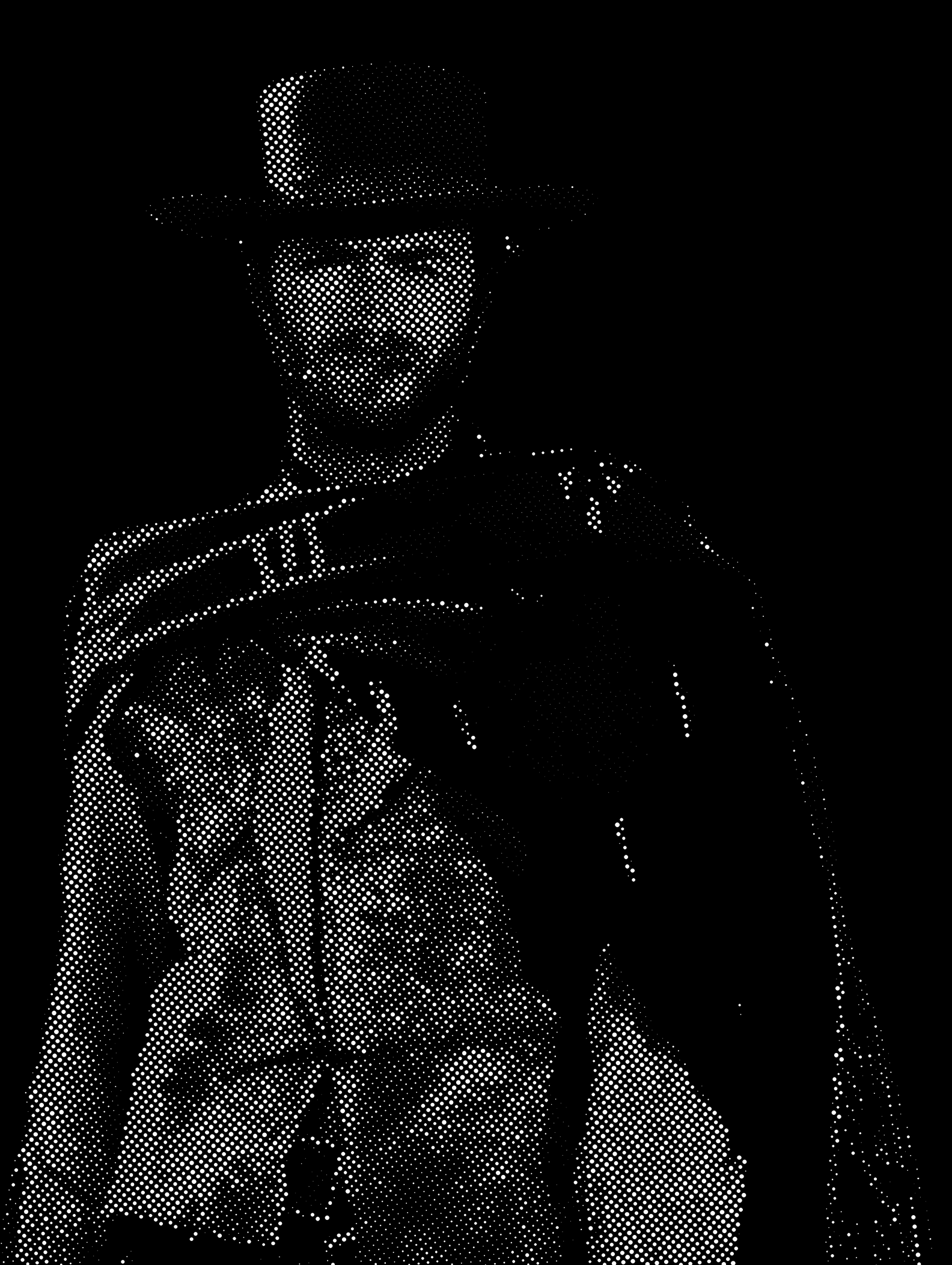 Clint Eastwood Halftone Stencil