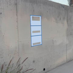 Colombia Flag stencil pack on a wall, second angle
