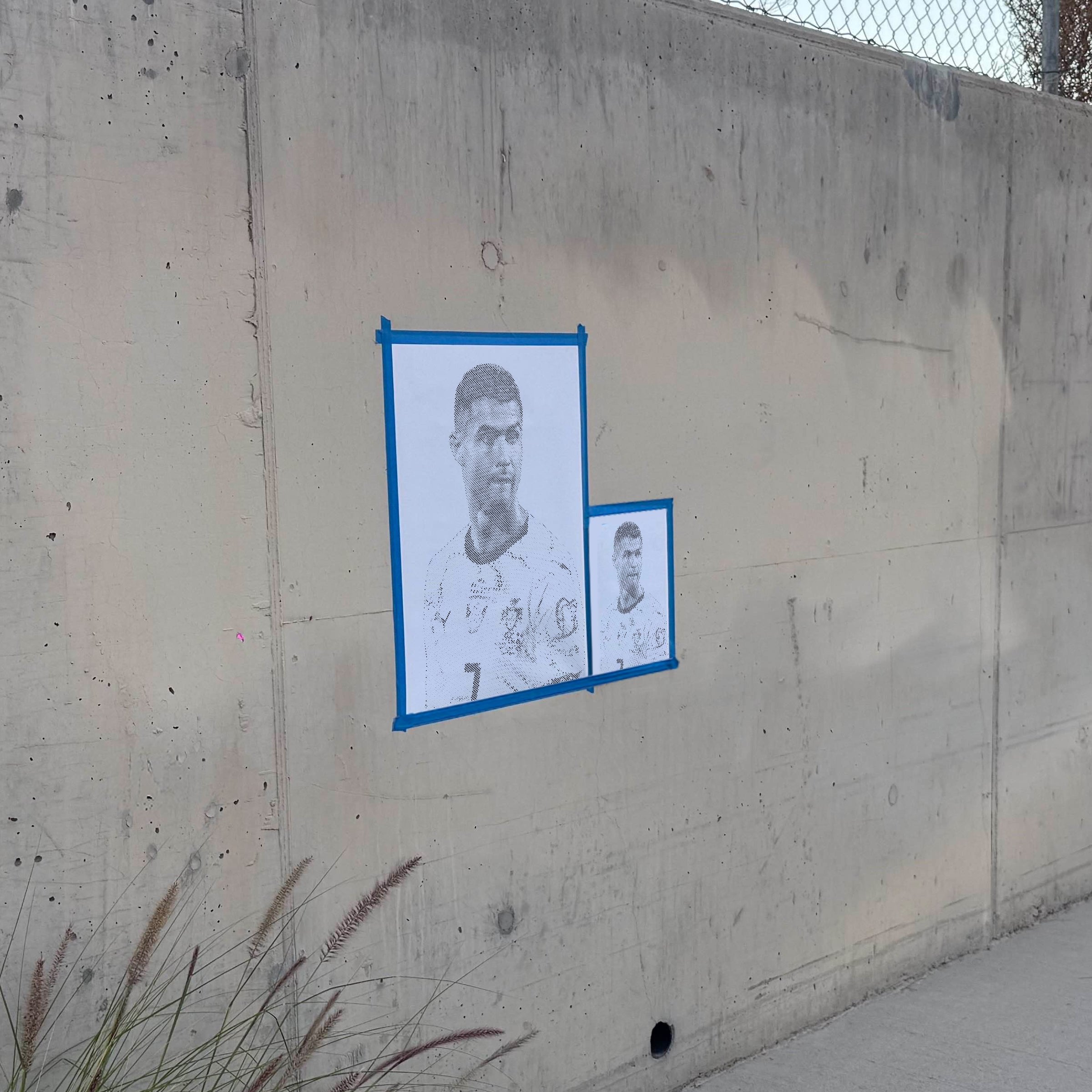 Cristiano Ronaldo Halftone Stencil - Angle 2