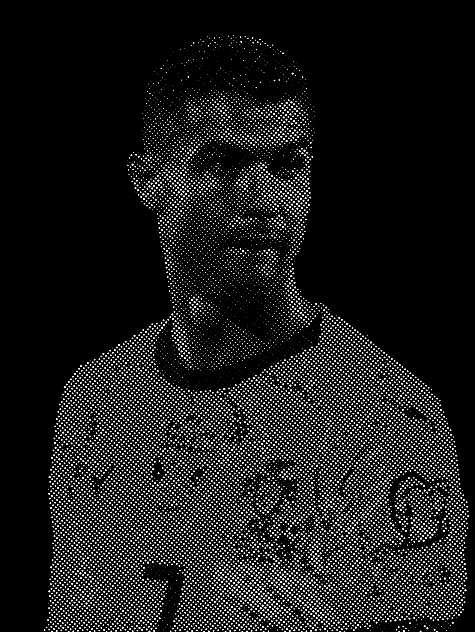 Cristiano Ronaldo Halftone Stencil