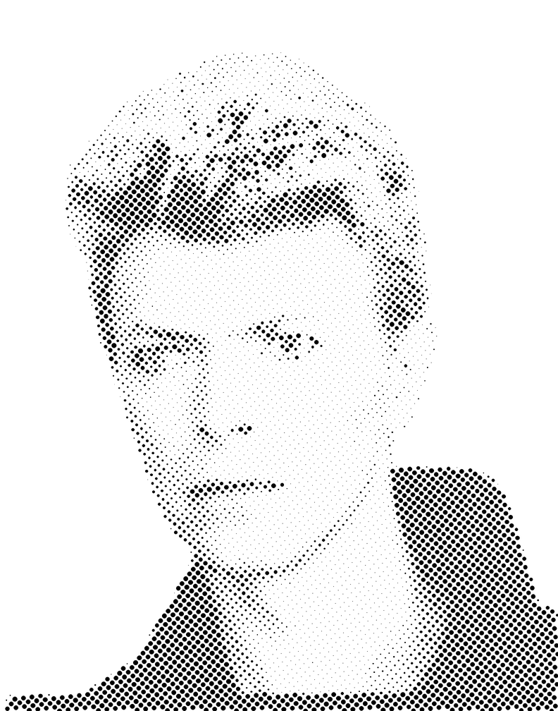 David Bowie Halftone Stencil