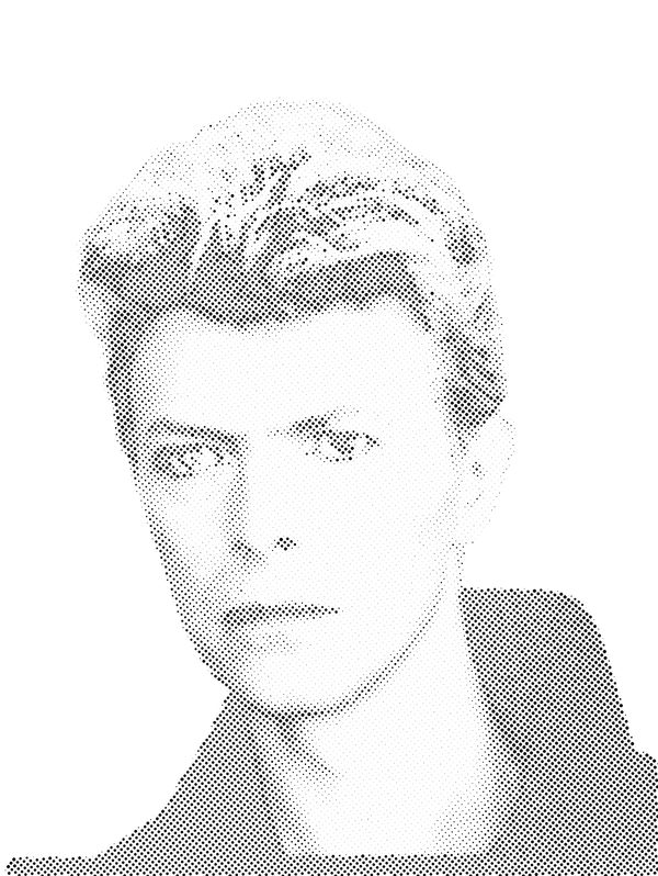David Bowie Halftone Stencil