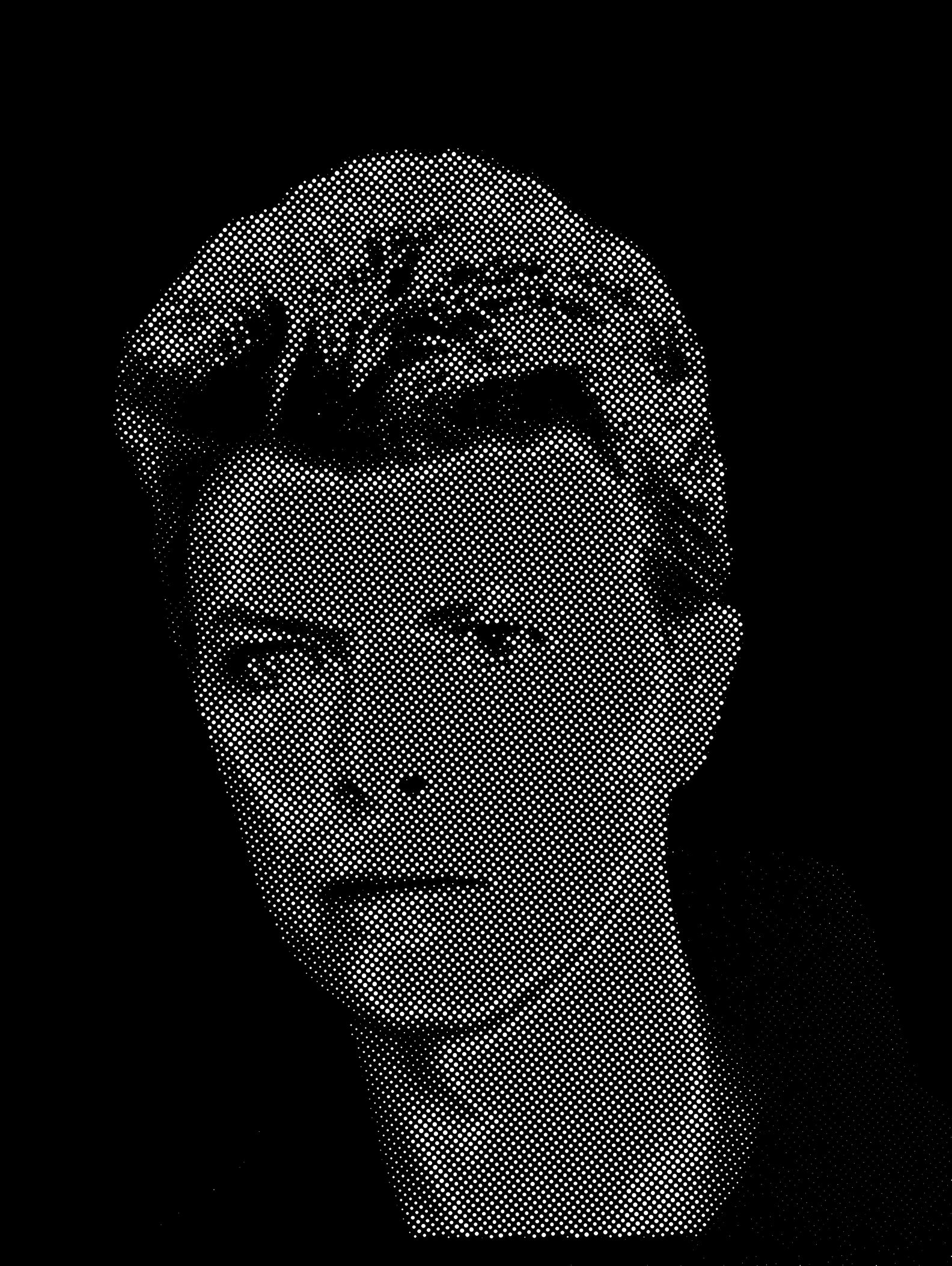 David Bowie Halftone Stencil