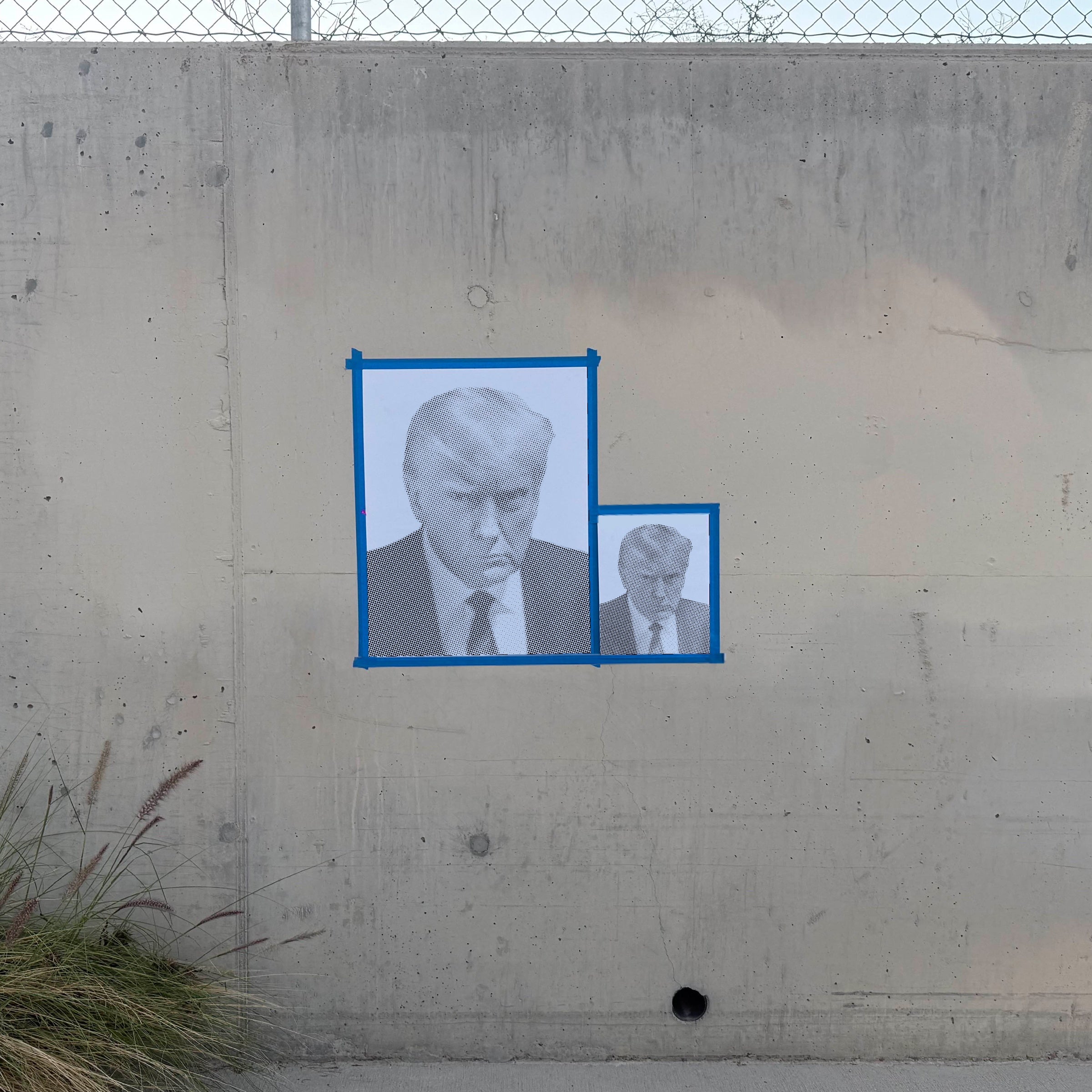 Donald Trump Halftone Stencil - Angle 1