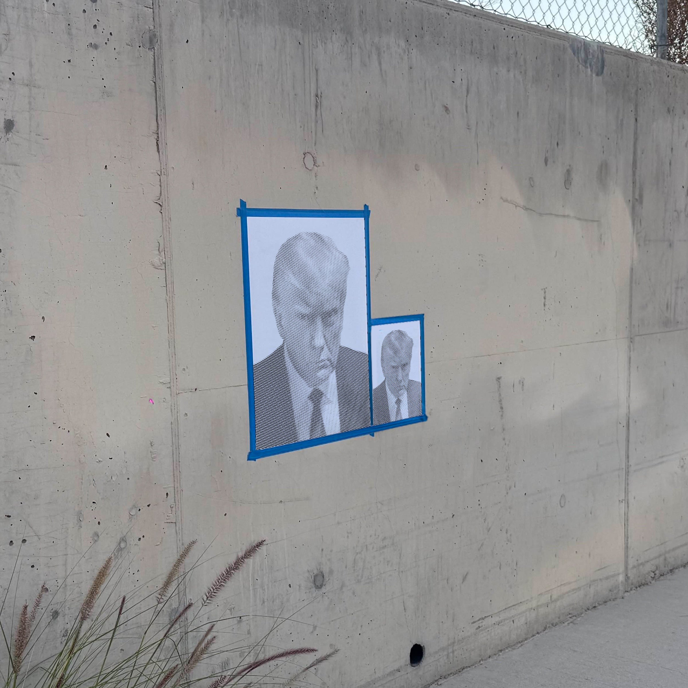 Donald Trump Halftone Stencil - Angle 2