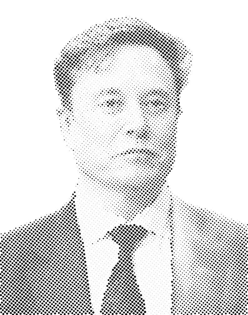 Elon Musk Halftone Stencil