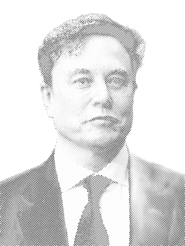 Elon Musk Halftone Stencil