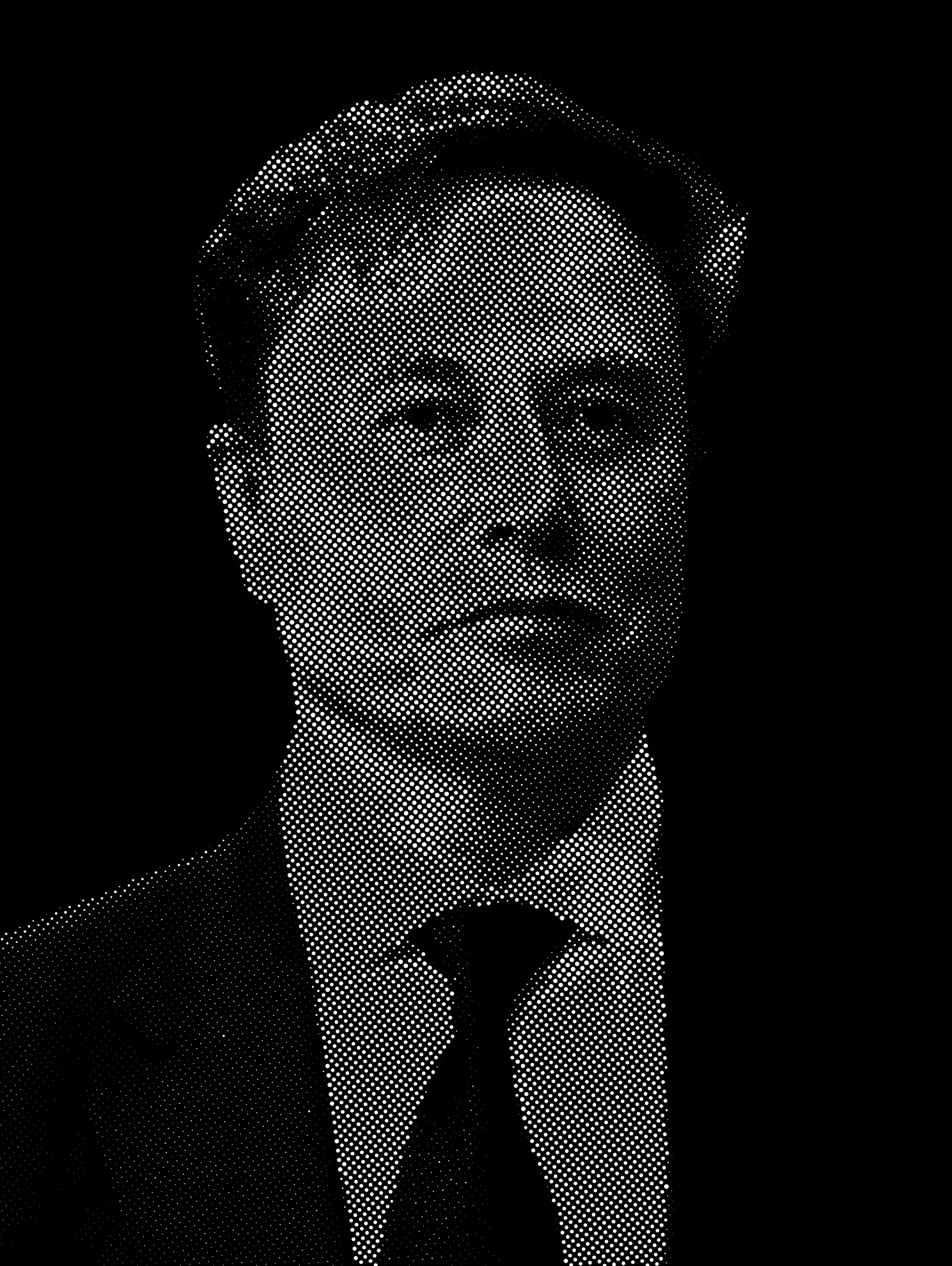 Elon Musk Halftone Stencil